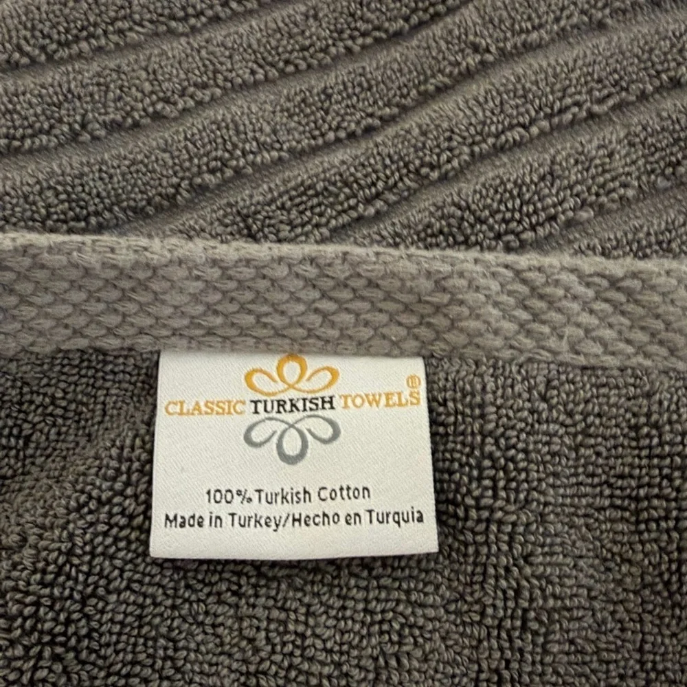 4 Classic Turkish Towels Gray Bathroom Floor Mats 100% Turkish Cotton. 30